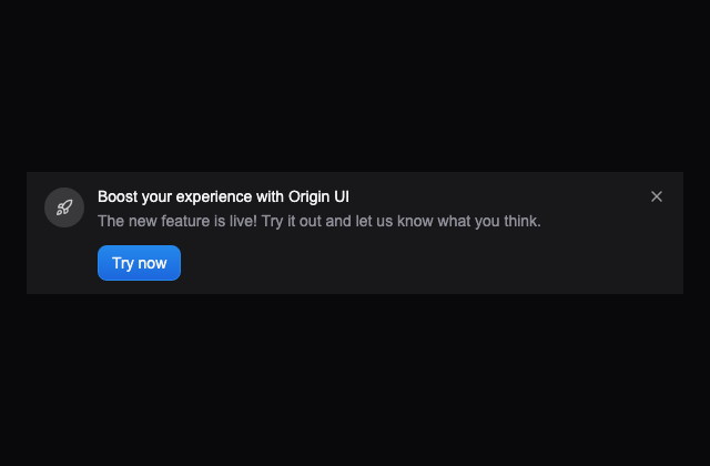 Icon Banner · Origin UI 정적 미리보기