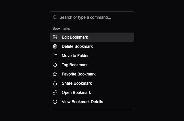 Dense Command List · Myna UI 정적 미리보기