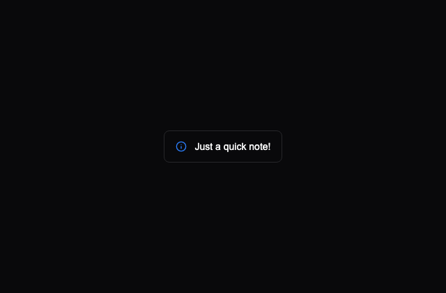 정보 알림 · Origin UI 정적 미리보기