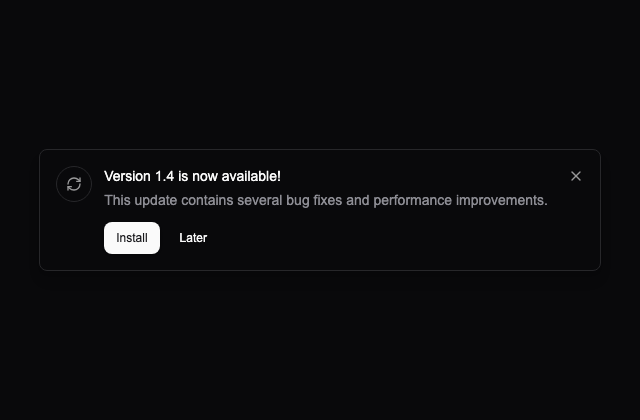 업데이트 안내 · Origin UI 정적 미리보기