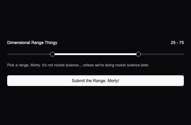 Dual Range Form · Ved UI 정적 미리보기