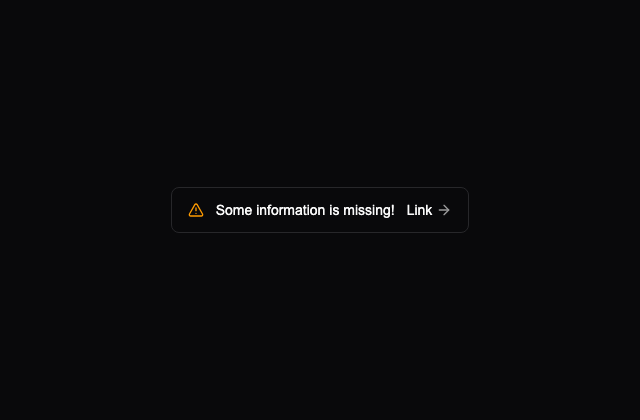 링크가 있는 경고 · Origin UI 정적 미리보기