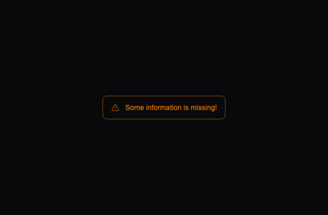 강조된 경고 알림 · Origin UI 정적 미리보기