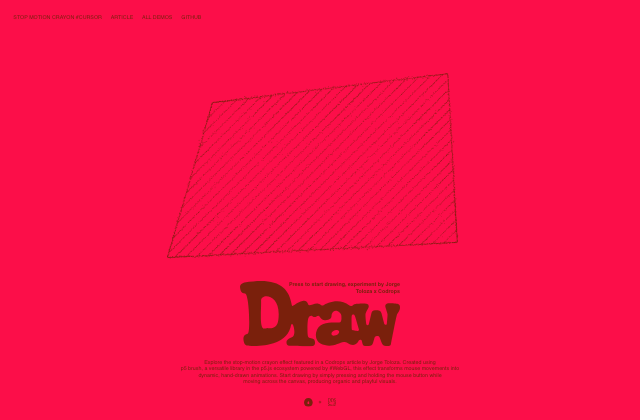 Building a Playful Stop-Motion Crayon Cursor in p5.js 정적 미리보기