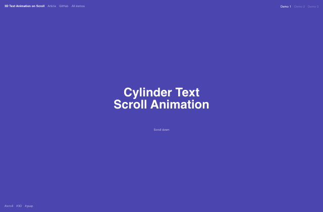Creating 3D Scroll-Driven Text Animations with CSS and GSAP 정적 미리보기