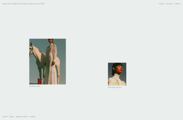 Building an Infinite GSAP Scroll Gallery with Parallax and Flip Transitions 정적 미리보기