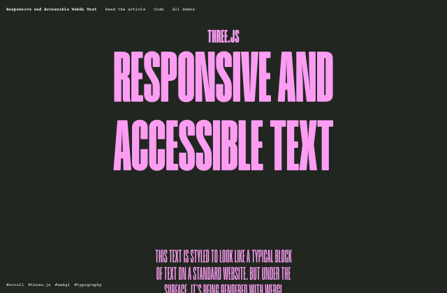 How to Create Responsive and SEO-friendly WebGL Text 정적 미리보기