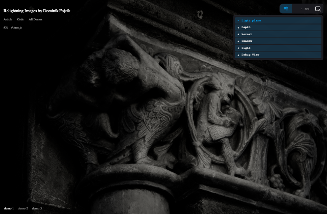 Relighting Images with Depth Maps and Three.js 정적 미리보기