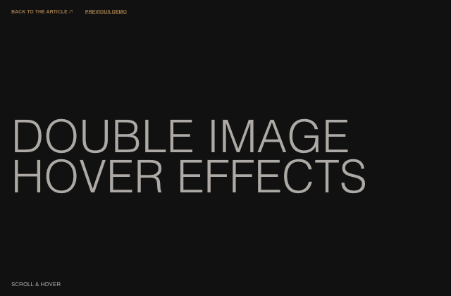 Double Image Hover Effects with Clip-Path Animations 정적 미리보기