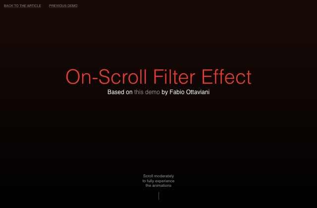 On-Scroll SVG Filter Effect 정적 미리보기