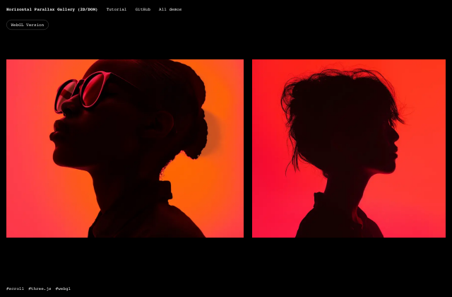 Creating a Smooth Horizontal Parallax Gallery: From DOM to WebGL 정적 미리보기
