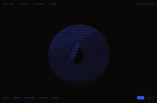 Beyond the Luminance Ramp: A Shape-Aware ASCII Renderer in Three.js 정적 미리보기