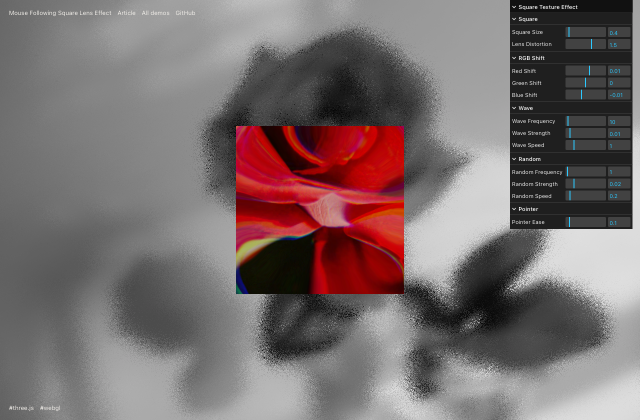 Building a Mouse-Following Square Lens Effect with Three.js and GLSL 정적 미리보기