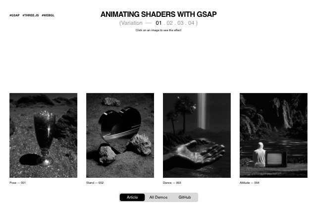 How to Animate WebGL Shaders with GSAP: Ripples, Reveals, and Dynamic Blur Effects 정적 미리보기