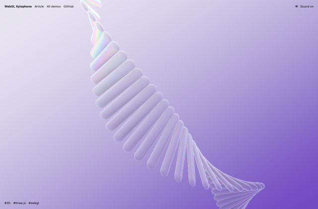 Building an Endless Interactive Glass Xylophone with Three.js 정적 미리보기