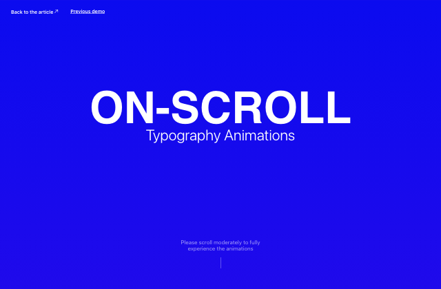 Some More On-Scroll Typography Animations 정적 미리보기
