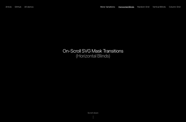 SVG Mask Transitions on Scroll with GSAP and ScrollTrigger 정적 미리보기