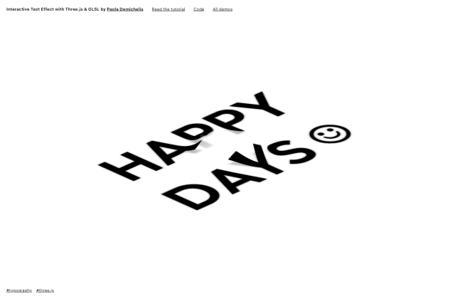 Animating Letters with Shaders: Interactive Text Effect with Three.js & GLSL 정적 미리보기