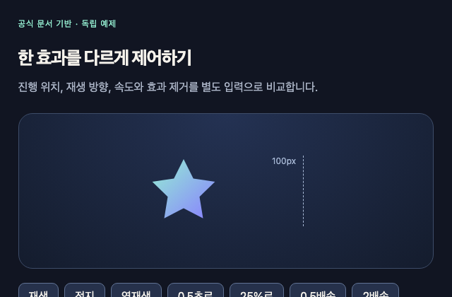 Animation Control 정적 미리보기