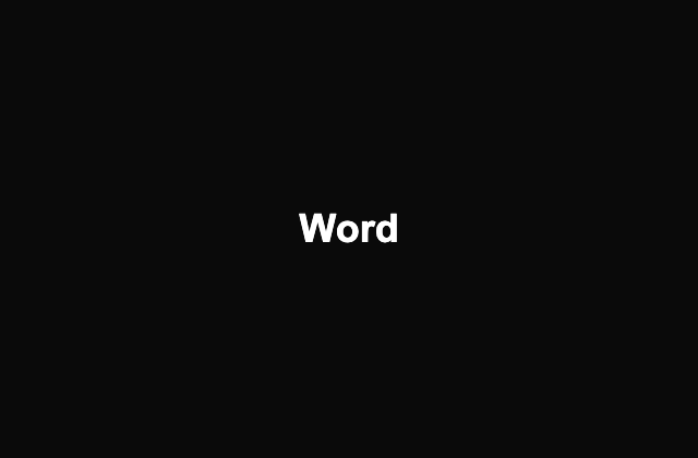 Word Rotate 정적 미리보기