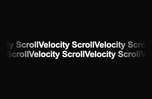 Scroll Based Velocity 정적 미리보기