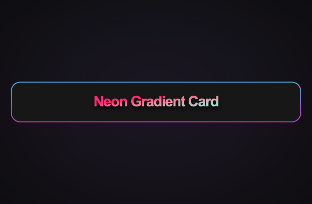 Neon Gradient Card 정적 미리보기
