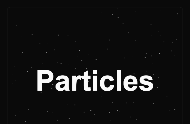 Particles 정적 미리보기